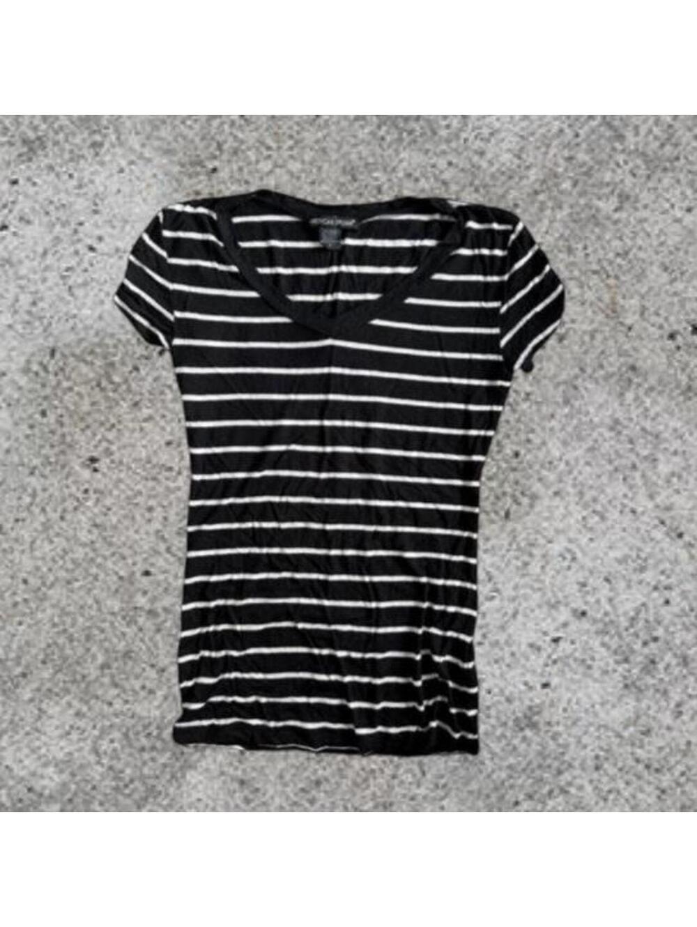American Dream black and white striped tshirt
